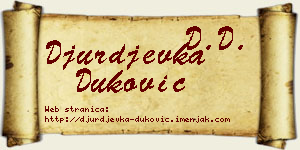 Đurđevka Duković vizit kartica